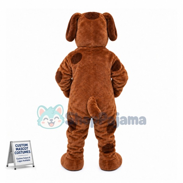 Loyal Brown Dog Mascot Costume 