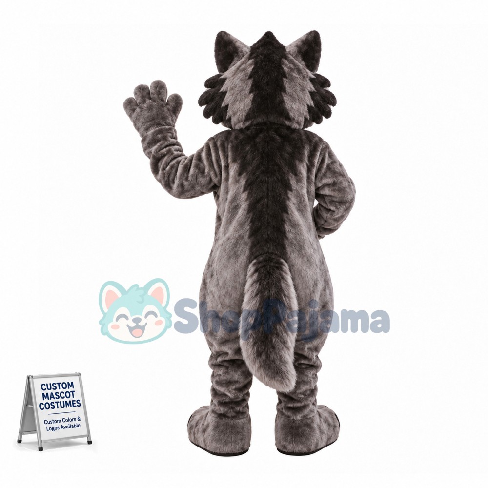 Treacherous Blue eyed Raccoon Mascot Costume 