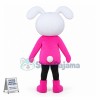 Pink Style Winking Bunny Girl Mascot Costume 