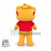 Winking Teddy Bear Boy With Red Eye Frame Mascot Costume 