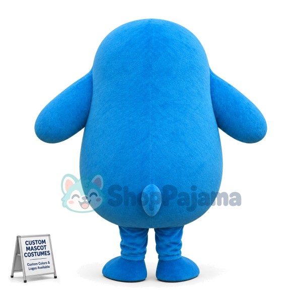 Adult Cartoon Blue Penguin Mascot Costume 