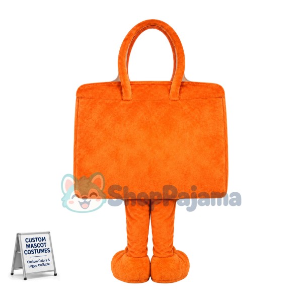 Deluxe Orange Handbag Mascot Adult Costume 