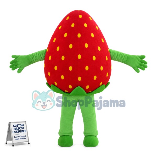 Adult Cartoon Strawberry Man Mascot Costume 