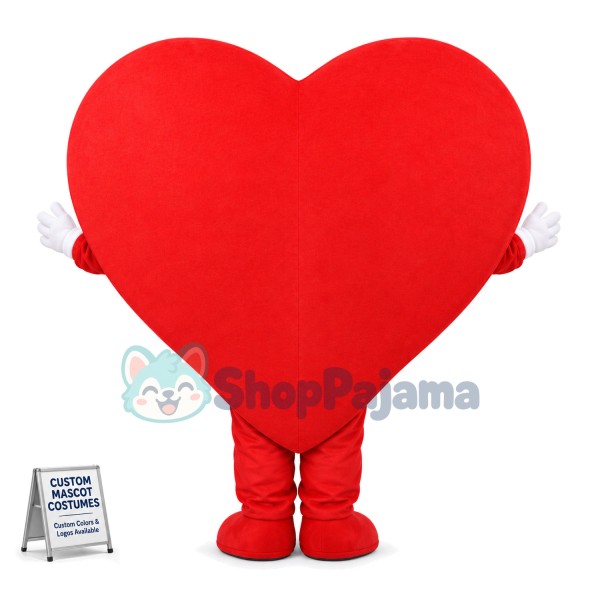 Deluxe Red Heart Mascot Costume 