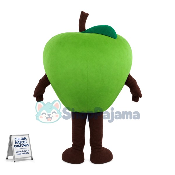 Deluxe Cartoon Green Apple Lightweight Mascot Adult Costume	