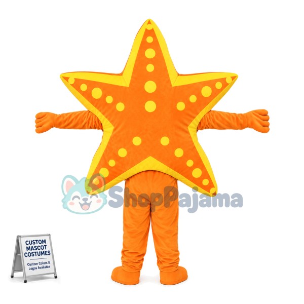 Cartoon Starfish Mascot Costume Sea World Adult Outfit 