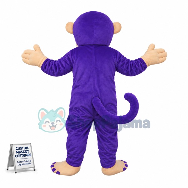 Purple Monkey Mascot Costume 