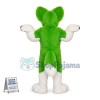 Furry Green Husky Dog Mascot Costume 