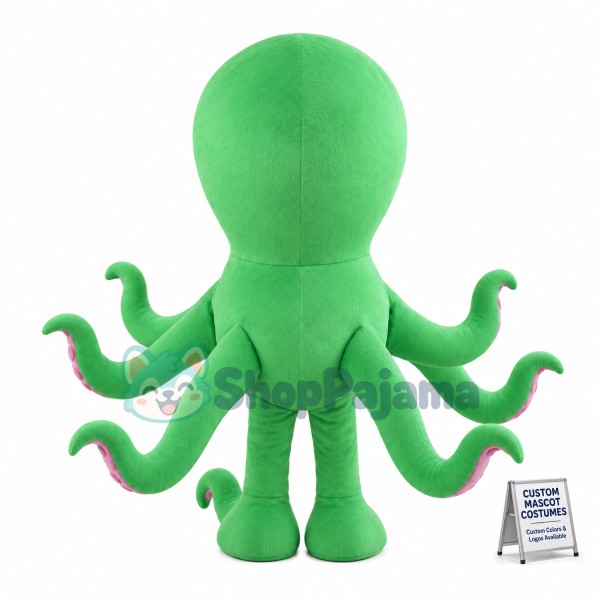 Deluxe Green Octopus Mascot Costume 