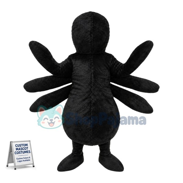 Black Spider Mascot Adult Costume 