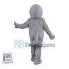 Yelling Grey Dolphin Mascot Costume 