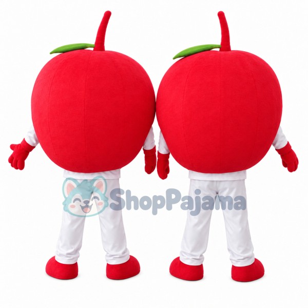 Simple Style Red Apple Cartoon Mascot Costume 