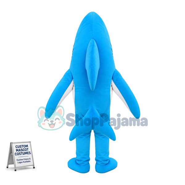 Blue Shark Mascot Costume For Adult	