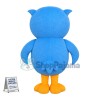 Fluffy Cartoon Blue Owl Mascot Costume	