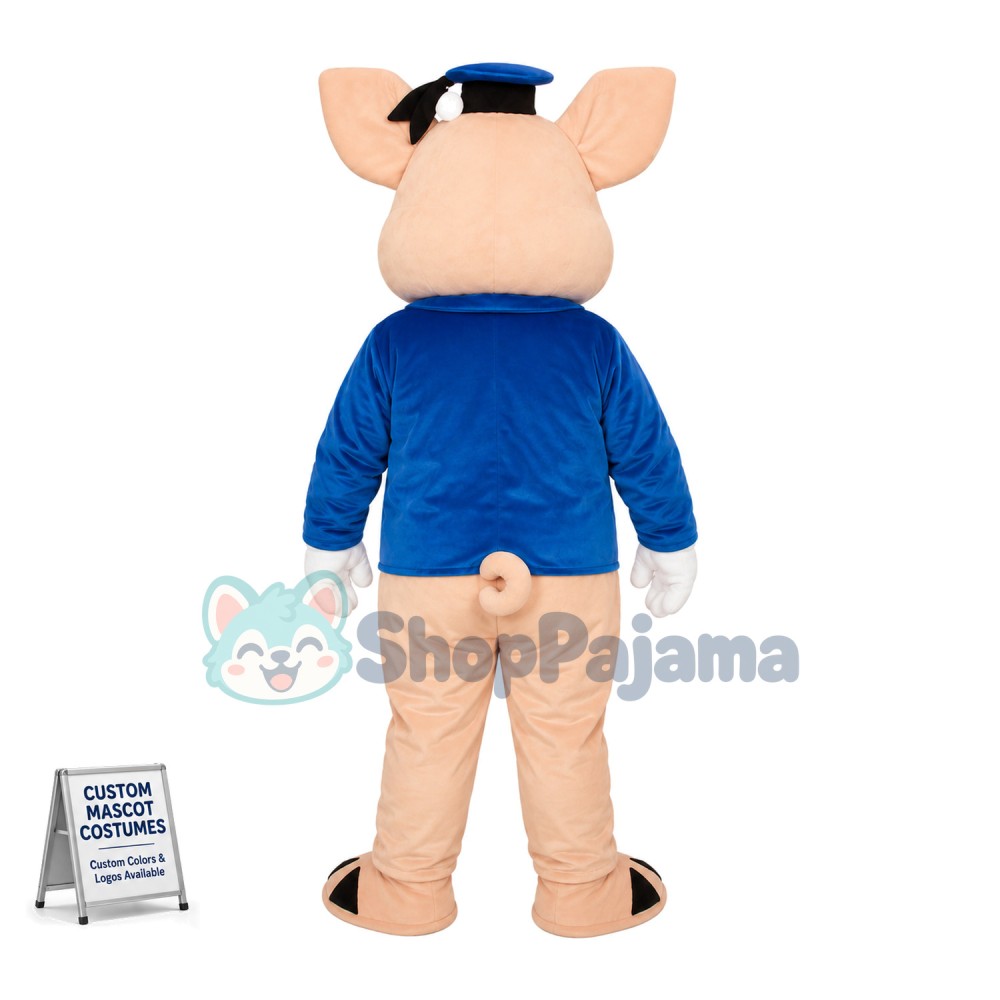 Jolly Fiddler Pig Mascot Costume	