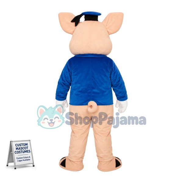 Jolly Fiddler Pig Mascot Costume	