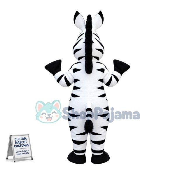 Adventurous Marty the Zebra Madagascar Mascot Costume 