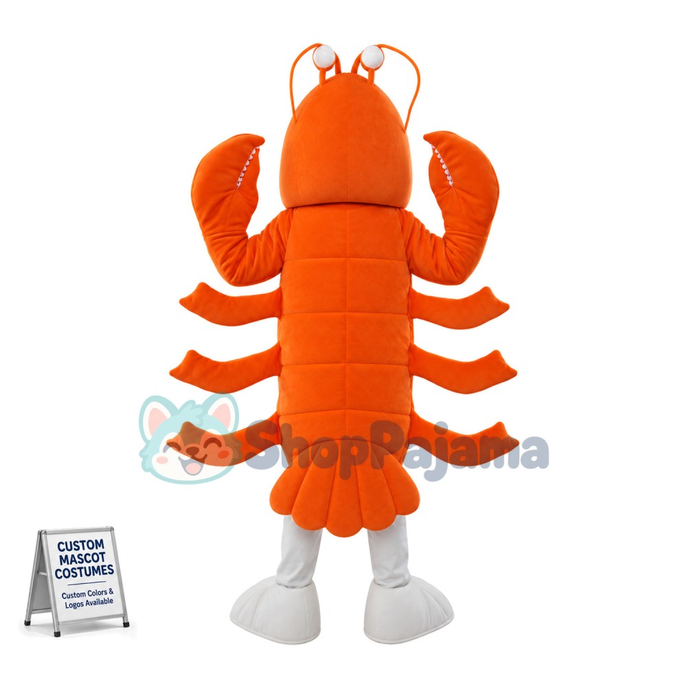 Deluxe Orange Lobster Lightweight Mascot Costume 