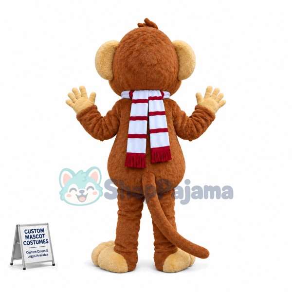 Adult Cartoon Big Mouth Monkey Mascot Costume 