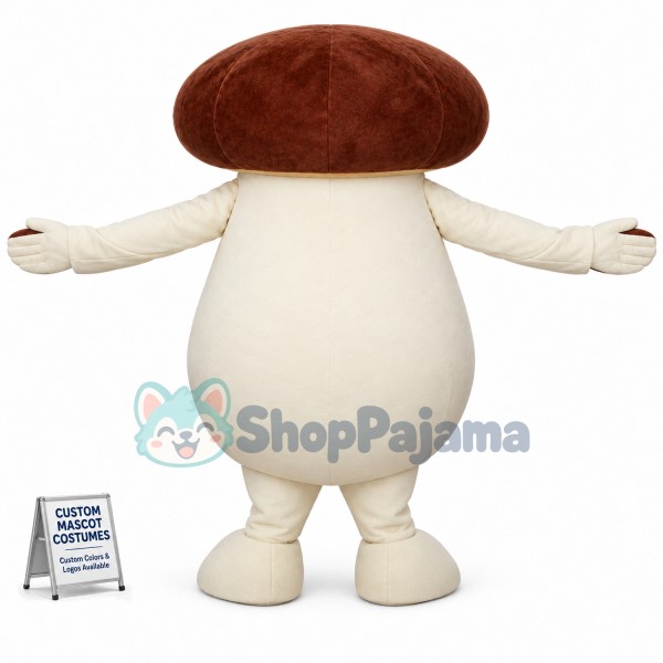 Lovely Cartoon Mushroom Walking Mascot Costume 