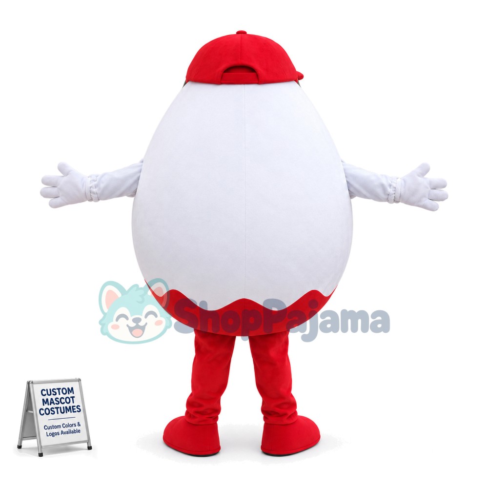 Surprise Egg Man In Red Hat Mascot Costume 