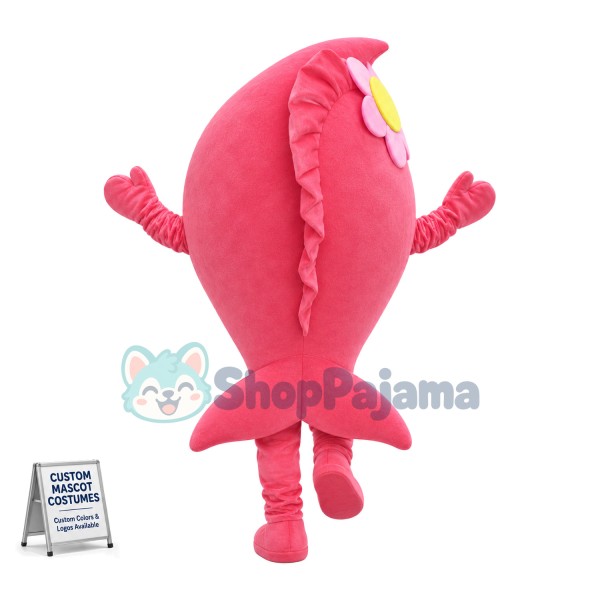 Charming Cartoon Pink Girl Carp Fish Mascot Costume	