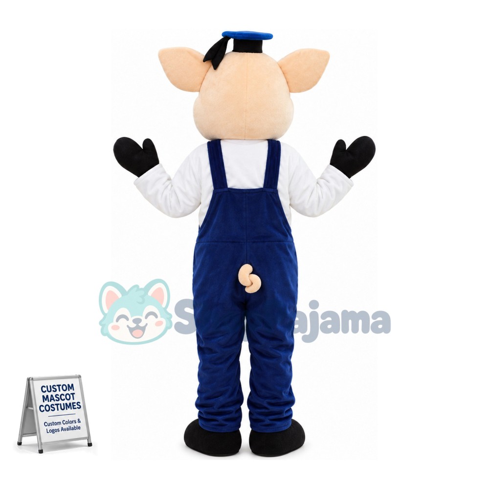 Adult Cartoon Fifer Pig Mascot Costume	