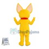 Lovely Cartoon Yellow French Bulldog Mascot Costume 