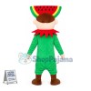 Cute Christmas Elf With Watermelon Headdress Mascot Costume	