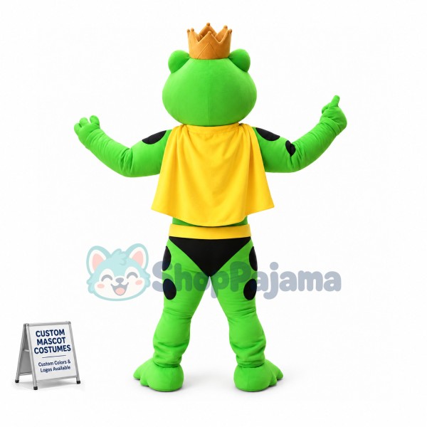 Superhero Frog Prince Mascot Costume	