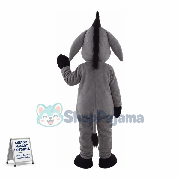 Gloomy Eeyore the Grey Donkey Mascot Costume	