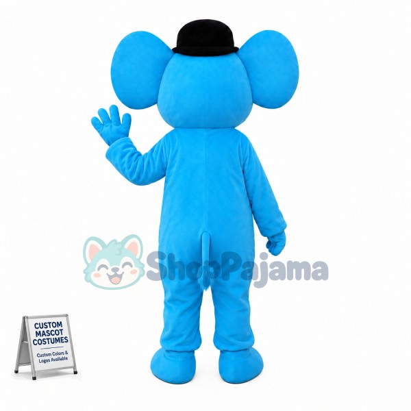 Mr. Blue Elephant Mascot Costume 