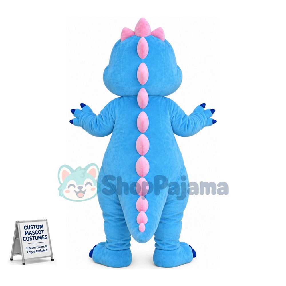 Cute Baby Blue Dragon Mascot Costume 