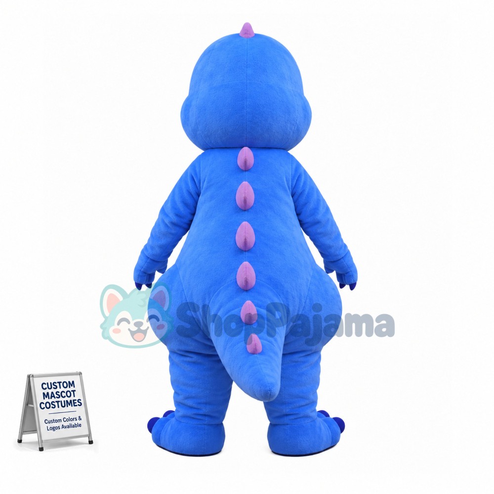 Cute Baby Blue Dragon Mascot Costume 