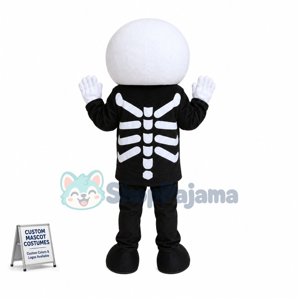 Skeleton Man Mascot Costume For Halloween Party