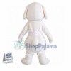 Adult Cartoon White Dog With Blue Nose Mascot Costume