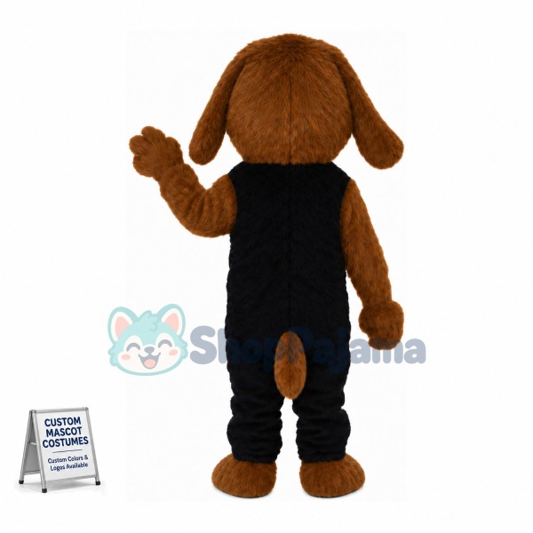 Lovely Brown Dog Long Fur Mascot Costume