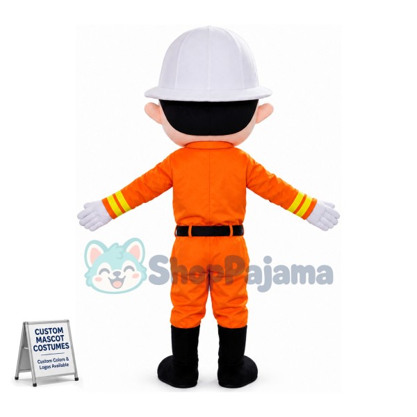 Chinese Fireman Mascot Costume 