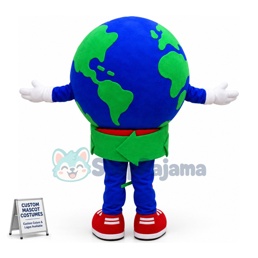 Cycling Globe Mascot Costume