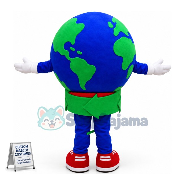 Cycling Globe Mascot Costume