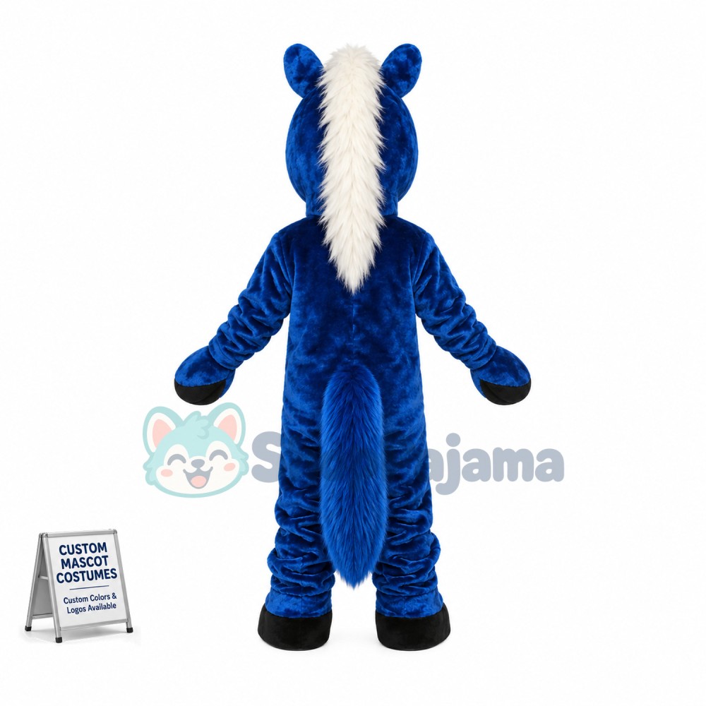 Blue Horse Mascot Costume	