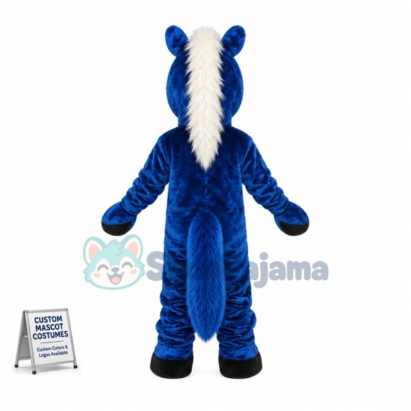 Blue Horse Mascot Costume	
