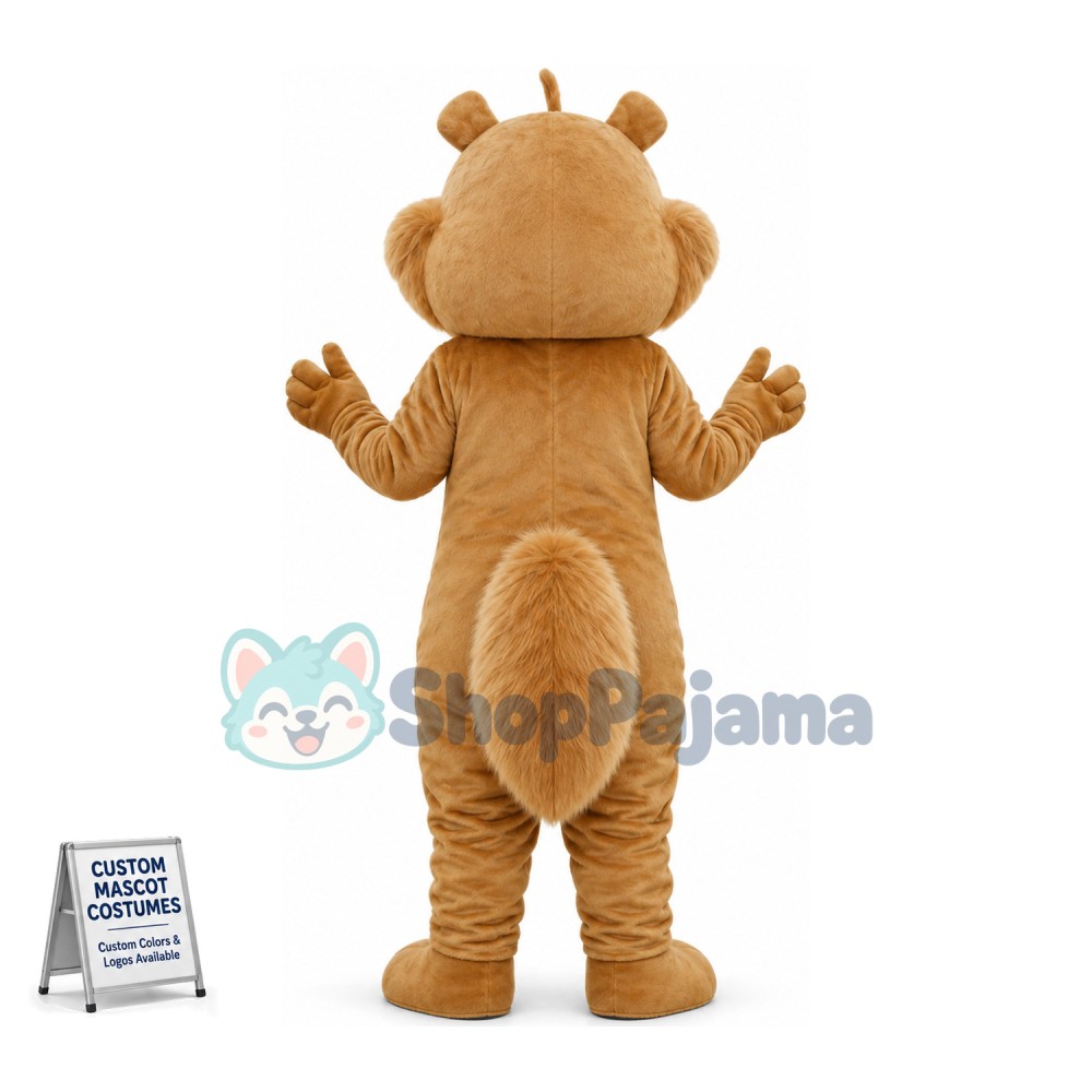 Lively Light Brown Squirrel Mascot Costume	