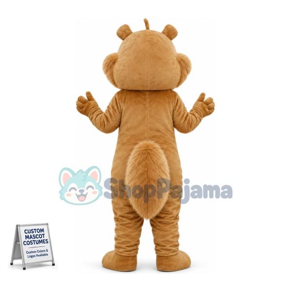 Lively Light Brown Squirrel Mascot Costume	