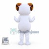 Cartoon White Ram Animal Mascot Costume