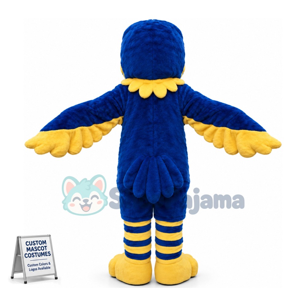 Blue Hawk Cub Mascot Costume	