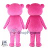Pink Teddy Bear With Bow Tie Mascot Costume 