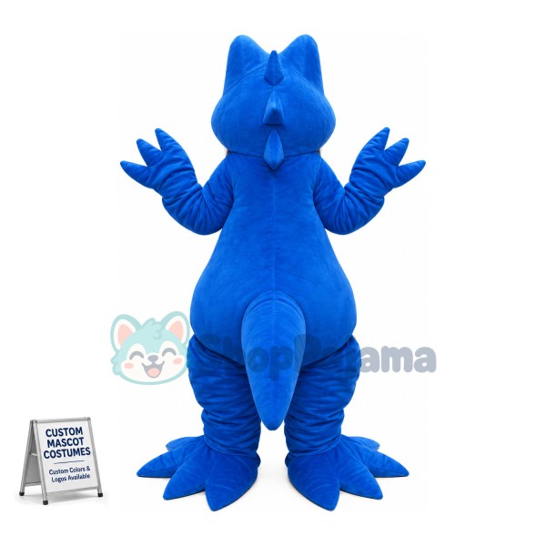 Simple Style Cartoon Blue Dragon Mascot Costume	
