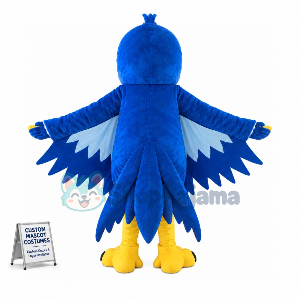 Screaming Blue Bird Mascot Adult Costume	