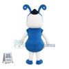 Cute Cartoon Blue Ant With Red Bow Tie Mascot Costume	